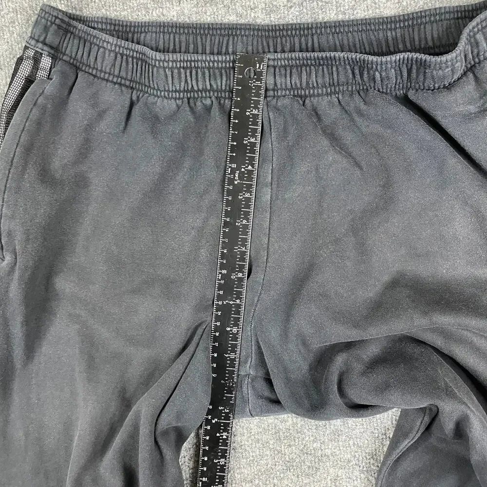 Adidas Sweatpants Mens Size 2XL‎ Black Striped Elastic Waist Athletic Jogger